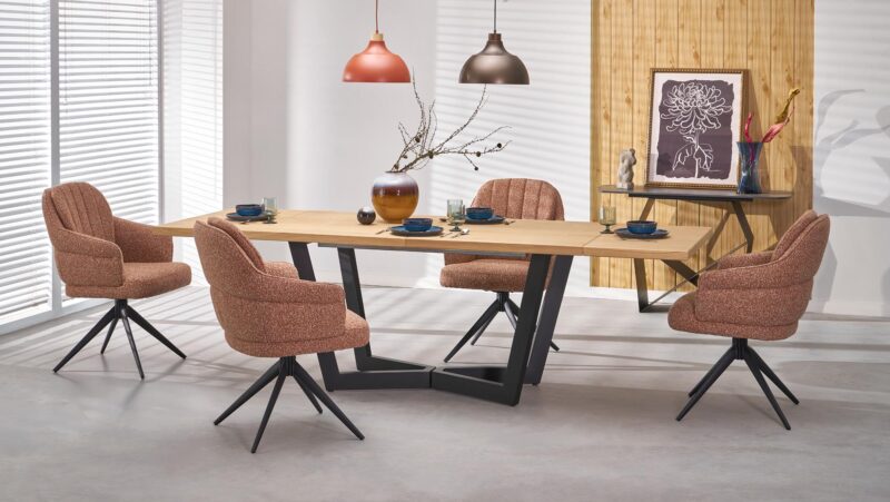 Pidentävä Ruokapöytä MASENO 2, luonnollinen tammi