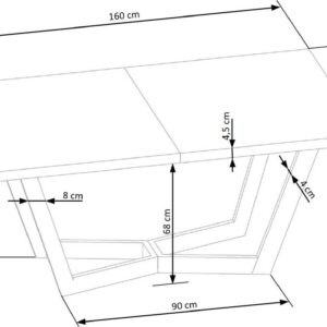 Pidentävä Ruokapöytä MASENO 2, luonnollinen tammi