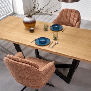 Pidentävä Ruokapöytä MASENO 2, luonnollinen tammi