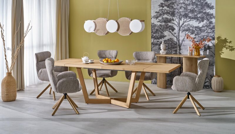 Pidennettävä ruokapöytä MASENO 3, luonnon tammesta