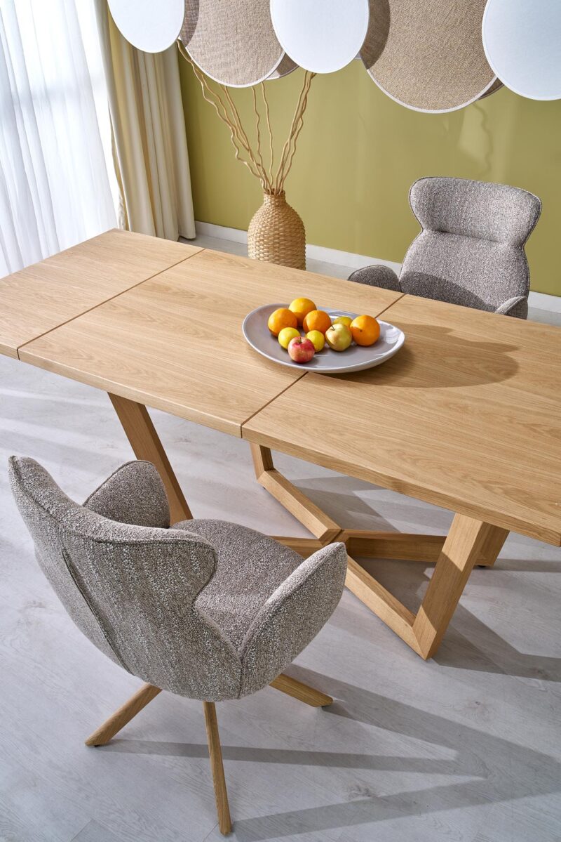 Pidennettävä ruokapöytä MASENO 3, luonnon tammesta