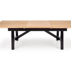 Pidentävä ruokapöytä FIERON, luonnon tammi / musta