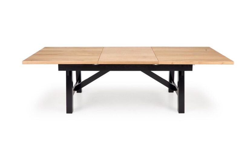 Pidentävä ruokapöytä FIERON, luonnon tammi / musta