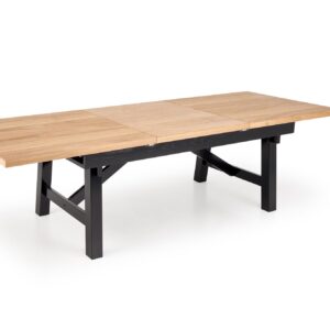 Pidentävä ruokapöytä FIERON, luonnon tammi / musta