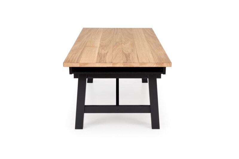 Pidentävä ruokapöytä FIERON, luonnon tammi / musta