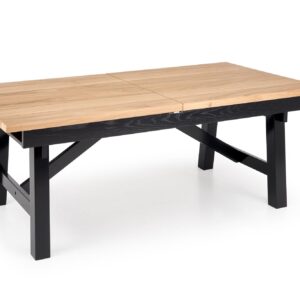 Pidentävä ruokapöytä FIERON, luonnon tammi / musta