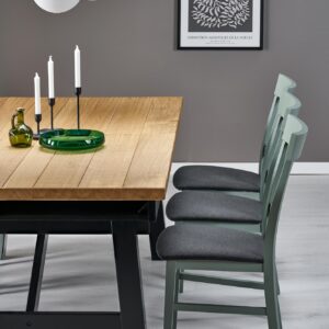 Pidentävä ruokapöytä FIERON, luonnon tammi / musta