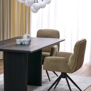 Pidentävä ruokapöytä BOLVION, musta / musta