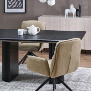 Pidentävä ruokapöytä BOLVION, musta / musta