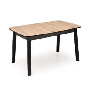 Pidentävä Ruokapöytä BARTON, tammi / musta