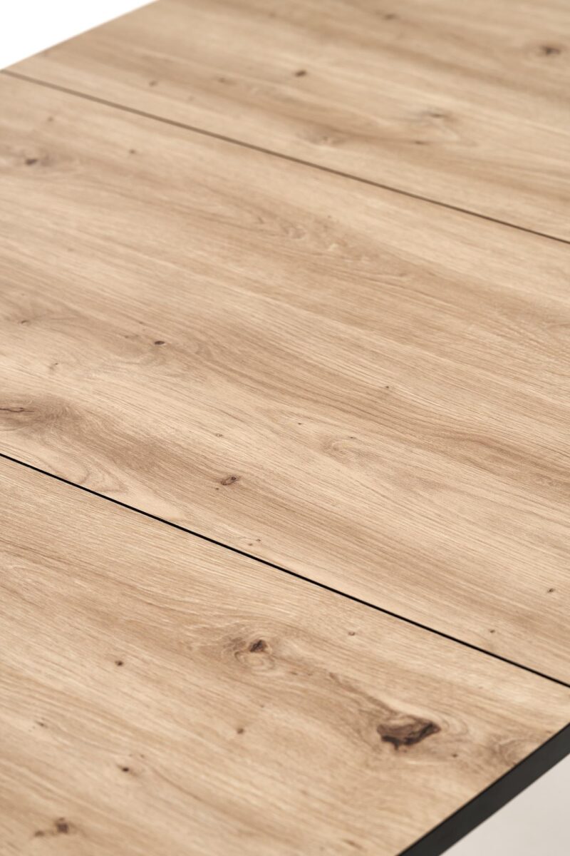 Pidentävä Ruokapöytä BARTON, tammi / musta