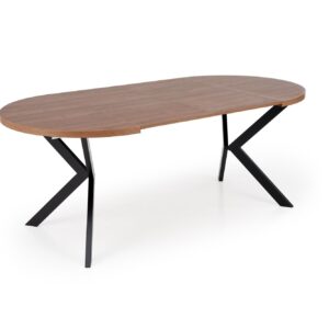 Säädettävä ruokapöytä PERLON, pähkinä / musta