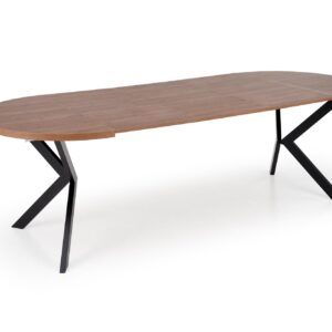 Säädettävä ruokapöytä PERLON, pähkinä / musta