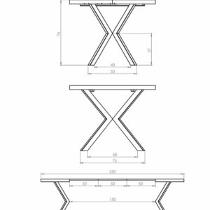 Säädettävä ruokapöytä PERLON, pähkinä / musta