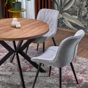 Säädettävä ruokapöytä PERLON, pähkinä / musta