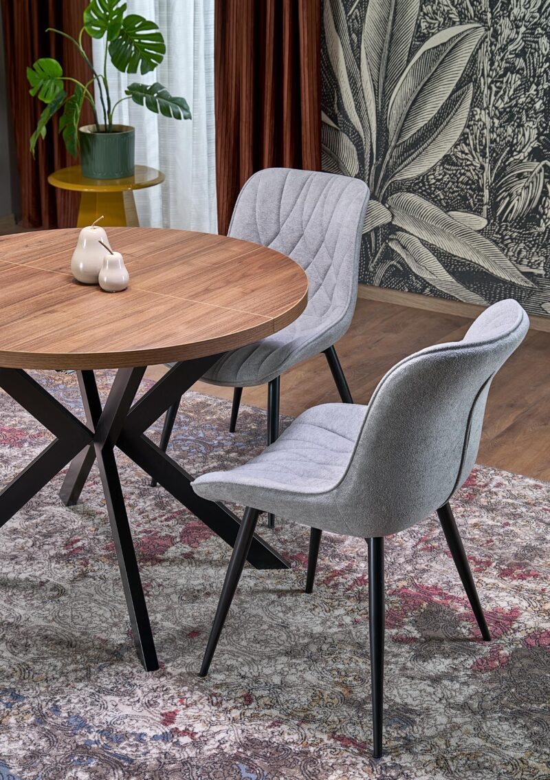 Säädettävä ruokapöytä PERLON, pähkinä / musta