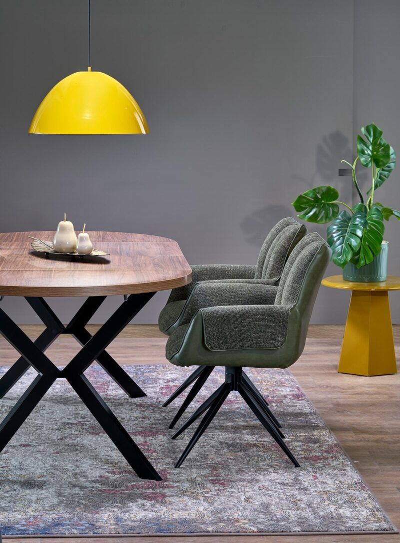 Säädettävä ruokapöytä PERLON, pähkinä / musta