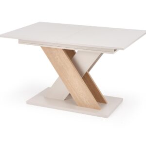 Pidentävä ruokapöytä ALETTA – musta / tammiviimeistely