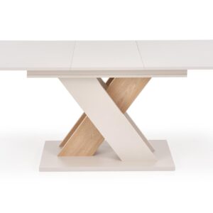 Pidentävä ruokapöytä ALETTA – musta / tammiviimeistely