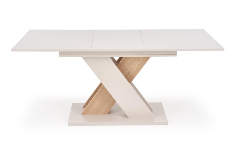 Pidentävä ruokapöytä ALETTA – musta / tammiviimeistely