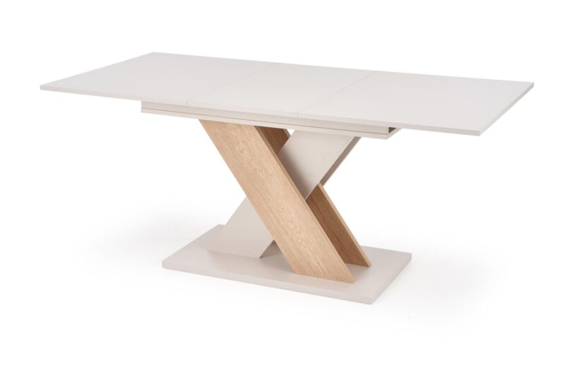 Pidentävä ruokapöytä ALETTA – musta / tammiviimeistely