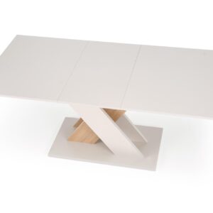 Pidentävä ruokapöytä ALETTA – musta / tammiviimeistely