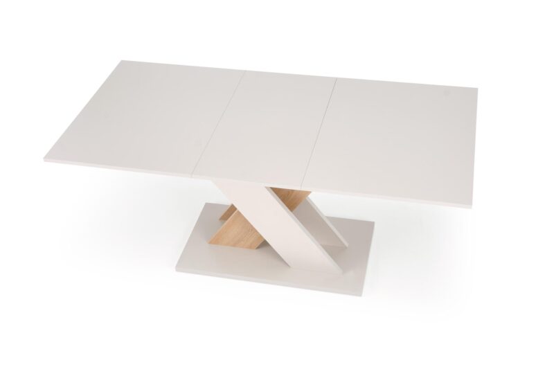 Pidentävä ruokapöytä ALETTA – musta / tammiviimeistely