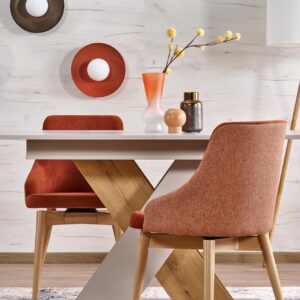 Pidentävä ruokapöytä ALETTA – musta / tammiviimeistely