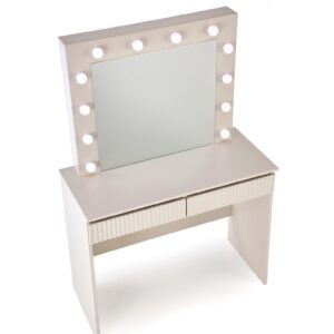 Meikkipöytä HOLVION 2, beige puusävy