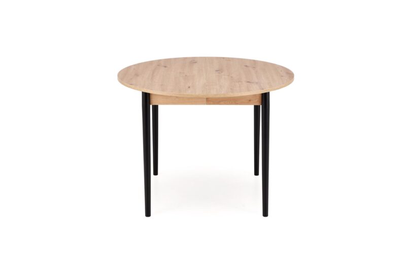 Pidentävä Ruokapöytä PIVARO, tammi / mustat jalat