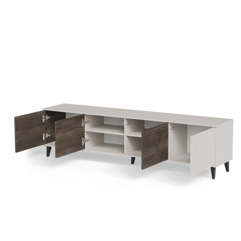 Televisiotaso RAVENO 2 RTV-3, 200 cm, kashmir / pähkinä / musta