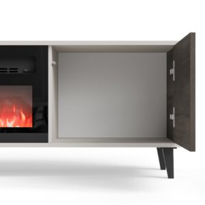 Televisiotaso RAVENO 2 RTV-K, takkateline 180 cm, cashmere / pähkinä / musta