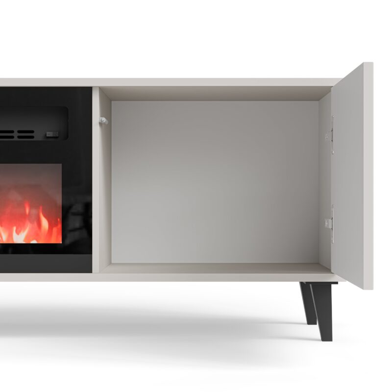 Televisiotaso RAVENO 2 RTV-K, takkateline 180 cm, cashmere / pähkinä / musta