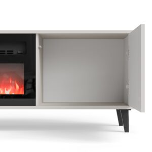 Televisiotaso RAVENO 2 RTV-K, takkateline 180 cm, cashmere / pähkinä / musta