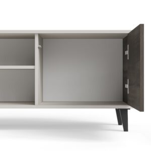 Televisiotaso RAVENO 2 RTV-K, takkateline 180 cm, cashmere / pähkinä / musta