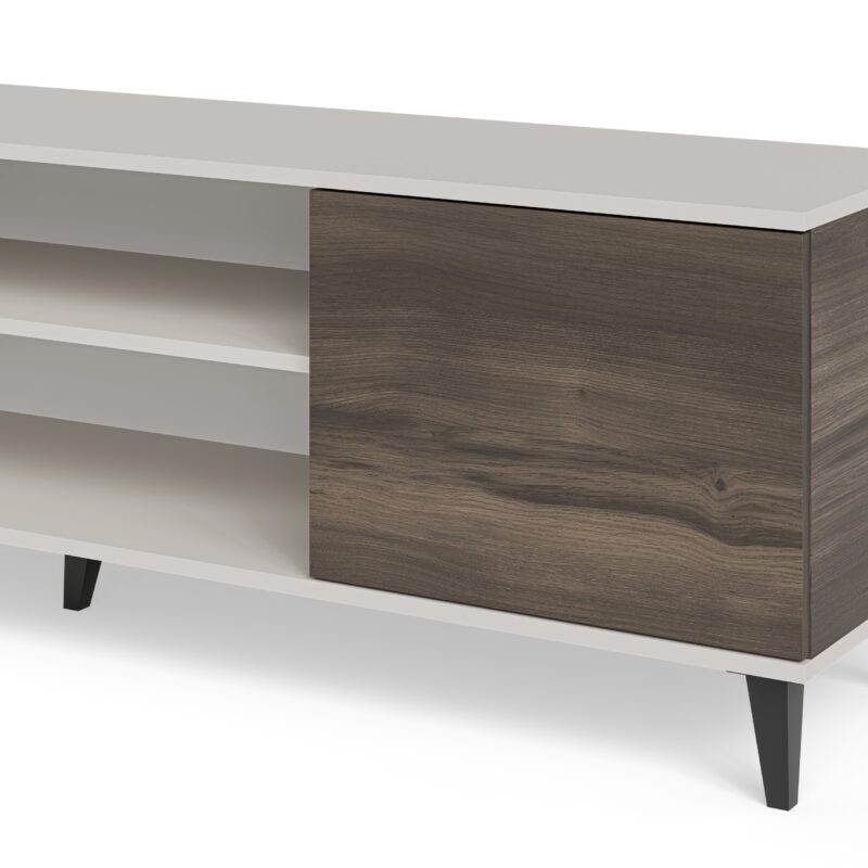 Televisiotaso RAVENO 2 RTV-K, takkateline 180 cm, cashmere / pähkinä / musta