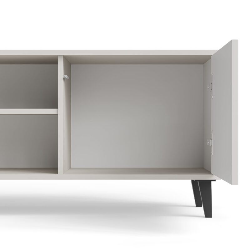 Televisiotaso RAVENO 2 RTV-K, takkateline 180 cm, cashmere / pähkinä / musta