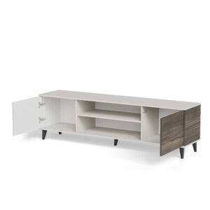 Televisiotaso RAVENO 2 RTV-K, takkateline 180 cm, cashmere / pähkinä / musta