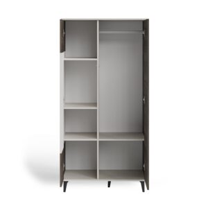 Kaappi RAVENO 2 S-1, cashmere / pähkinä / musta