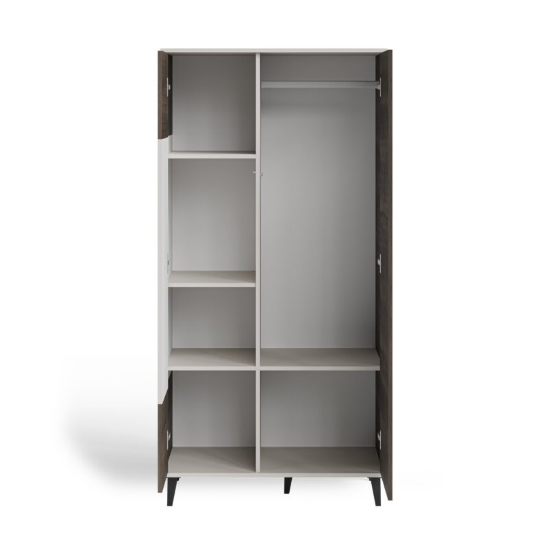 Kaappi RAVENO 2 S-1, cashmere / pähkinä / musta