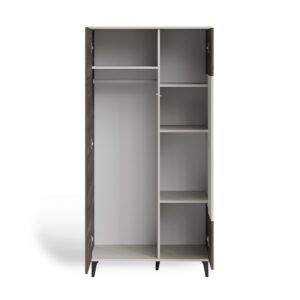 Kaappi RAVENO 2 S-1, cashmere / pähkinä / musta