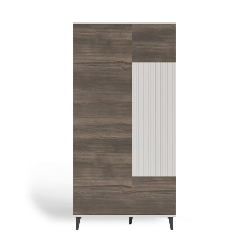 Kaappi RAVENO 2 S-1, cashmere / pähkinä / musta