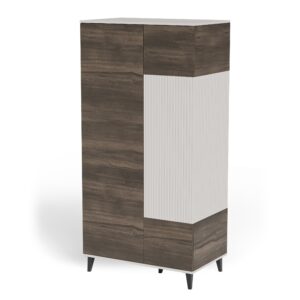 Kaappi RAVENO 2 S-1, cashmere / pähkinä / musta