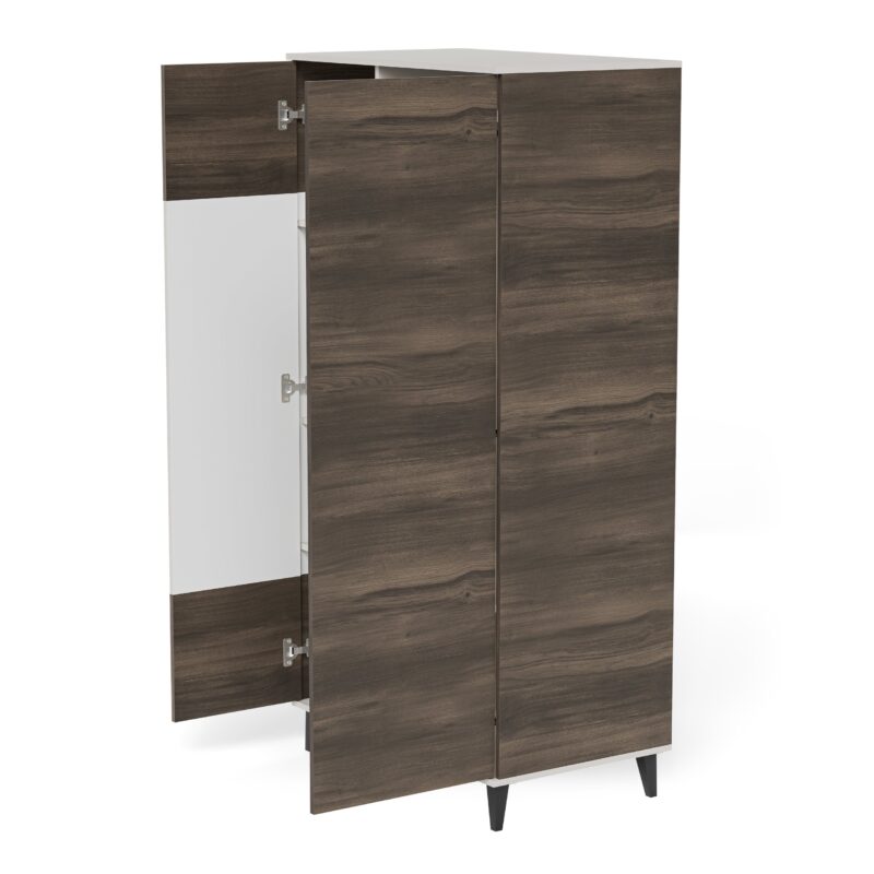 Kaappi RAVENO 2 S-1, cashmere / pähkinä / musta