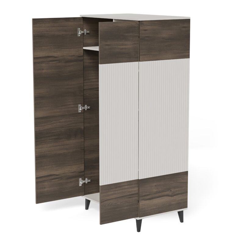 Kaappi RAVENO 2 S-1, cashmere / pähkinä / musta