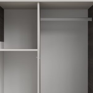 Kaappi RAVENO 2 S-1, cashmere / pähkinä / musta