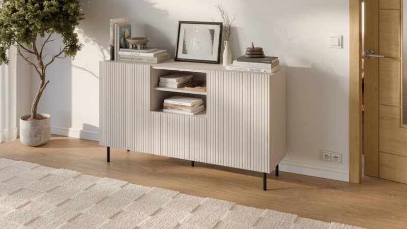 Kummutti PAXORA KM-1, vaaleanpunainen / musta