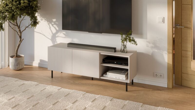 Televisioalus PAXORA RTV-1, 150 cm, kasmir / musta