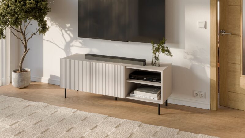 Televisioalus PAXORA RTV-1, 150 cm, kasmir / musta