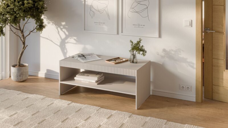 Kahvipöytä PAXORA LAW-1, kašmiiri / musta